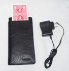 黒い革電子変更カード札入れの火かき棒の詐欺の装置/火かき棒カード検光子