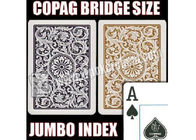 ブラジル Copag カジノのゲームのための 1546 の黒い金プラスチック ジャンボ トランプ