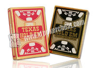 Copag テキサスはそれらを火かき棒の検光子のためのトランプの側面によって印を付けられるカード ベルギー握ります